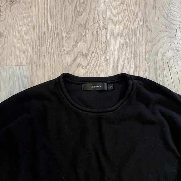 Women's Casual Long Sleeve Black Color Knit Pullover Sweatsuit 2 Piece Sz S - Picture 4 of 6